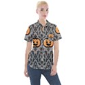 Pumpkin Pattern Women s Short Sleeve Pocket Shirt View1