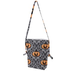 Pumpkin Pattern Folding Shoulder Bag by NerdySparkleGoth