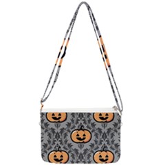 Pumpkin Pattern Double Gusset Crossbody Bag by NerdySparkleGoth