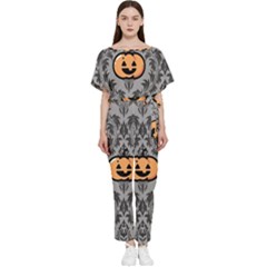 Pumpkin Pattern Batwing Lightweight Jumpsuit by NerdySparkleGoth