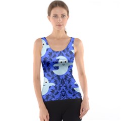 Ghost Pattern Tank Top by NerdySparkleGoth