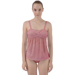 Peaches And Cream Twist Front Tankini Set by kiernankallan