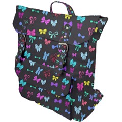 Bows On Black Buckle Up Backpack by Daria3107