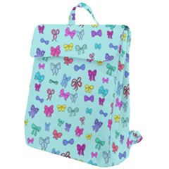 Bows On Blue Flap Top Backpack by Daria3107