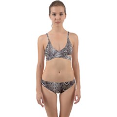 Snake Skin Wrap Around Bikini Set by LoolyElzayat