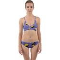 Bats With Yellow Moon Wrap Around Bikini Set View1