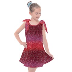 Red Sequins Kids  Tie Up Tunic Dress by SychEva