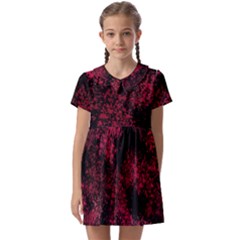 Red Abstraction Kids  Asymmetric Collar Dress by SychEva