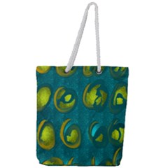 Gold On Green Full Print Rope Handle Tote (large) by kiernankallan