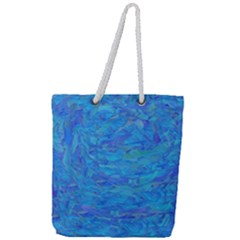 Blue Blue Ocean Full Print Rope Handle Tote (large) by kiernankallan