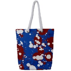 Splatter Full Print Rope Handle Tote (small) by kiernankallan