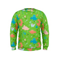 Funny Dinosaur Kids  Sweatshirt by SychEva