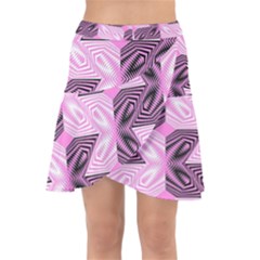 Abstract Wrap Front Skirt by Sparkle