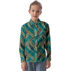 Digital Springs Kids  Long Sleeve Shirt by Sparkle