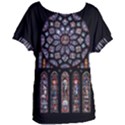 Chartres-cathedral-notre-dame-de-paris-amiens-cath-stained-glass Women s Oversized Tee View1