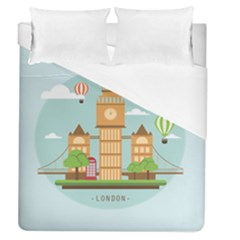 London-watch-landmark-england Duvet Cover (queen Size) by Sudhe