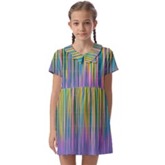 Background-colorful-texture-bright Kids  Asymmetric Collar Dress by Sudhe