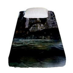 Sea-island-castle-landscape Fitted Sheet (single Size) by Sudhe