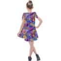 Multicolored Splashes And Watercolor Circles On A Dark Background Kids  Tie Up Tunic Dress View2