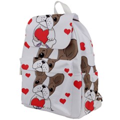 French Bulldog Hearts Top Flap Backpack by SomethingForEveryone