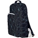 Turquoise Abstract Flowers With Splashes On A Dark Background  Abstract Print Double Compartment Backpack View1