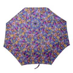 Multicolored Circles And Spots Folding Umbrellas by SychEva