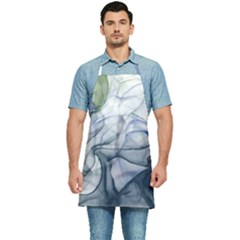 Blue Alcohol Ink Kitchen Apron by Dazzleway