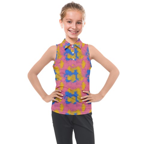 Abstract Painting Kids  Sleeveless Polo Tee by SychEva