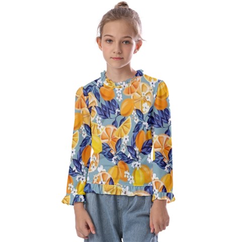 Floral Kids  Frill Detail Tee by Sparkle