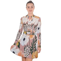 Floral Long Sleeve Panel Dress by Sparkle