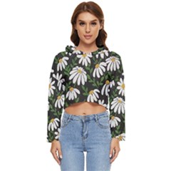 Floral Women s Lightweight Cropped Hoodie by Sparkle