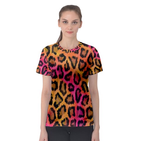 Leopard Print Women s Sport Mesh Tee by skindeep