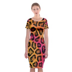 Leopard Print Classic Short Sleeve Midi Dress by skindeep