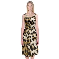 Leopard-print 2 Midi Sleeveless Dress by skindeep