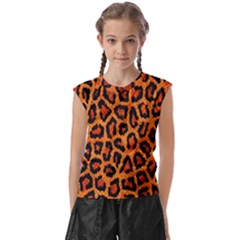 Leopard-print 3 Kids  Raglan Cap Sleeve Tee by skindeep