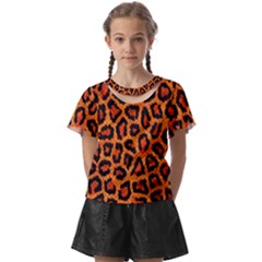 Leopard-print 3 Kids  Front Cut Tee by skindeep