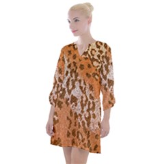 Leopard-knitted Open Neck Shift Dress by skindeep