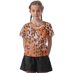 Leopard-knitted Kids  Front Cut Tee by skindeep