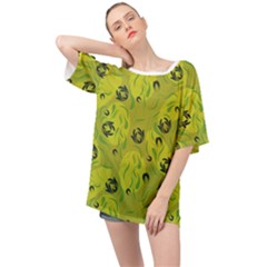 Folk Flowers Pattern  Oversized Chiffon Top by Eskimos