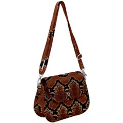 Leatherette Snake 3 Saddle Handbag by skindeep