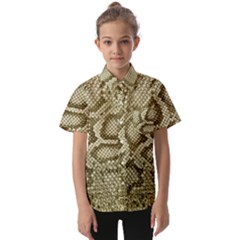 Leatherette Snake 4 Kids  Short Sleeve Shirt by skindeep