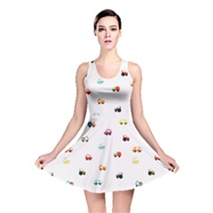 Cute Bright Little Cars Reversible Skater Dress by SychEva