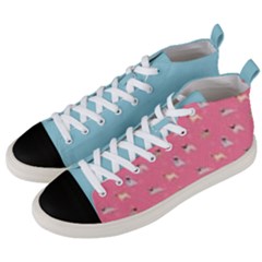 Funny Pugs  Cute Pets Men s Mid-top Canvas Sneakers by SychEva