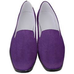 Leather Smooth 18-purple Women s Classic Loafer Heels by skindeep