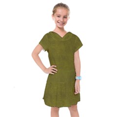 Leatherette 6 Green Kids  Drop Waist Dress by skindeep