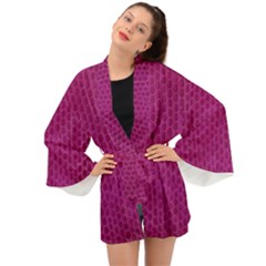 Leatherette 5 Purple Long Sleeve Kimono by skindeep