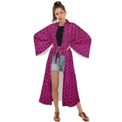 Leatherette 5 Purple Maxi Kimono by skindeep