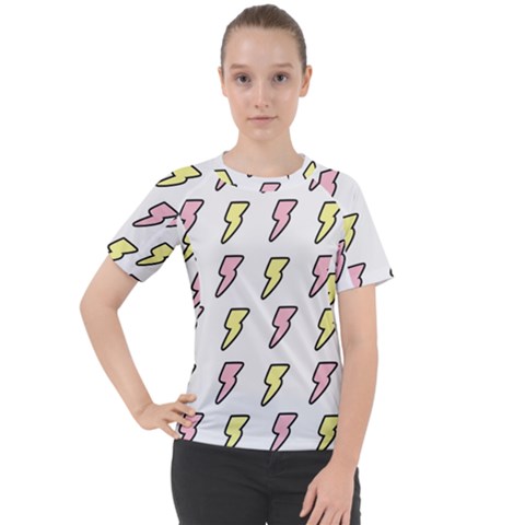 Pattern Cute Flash Design Women s Sport Raglan Tee by brightlightarts