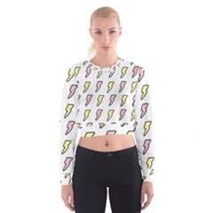 Pattern Cute Flash Design Cropped Sweatshirt by brightlightarts