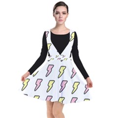 Pattern Cute Flash Design Plunge Pinafore Dress by brightlightarts